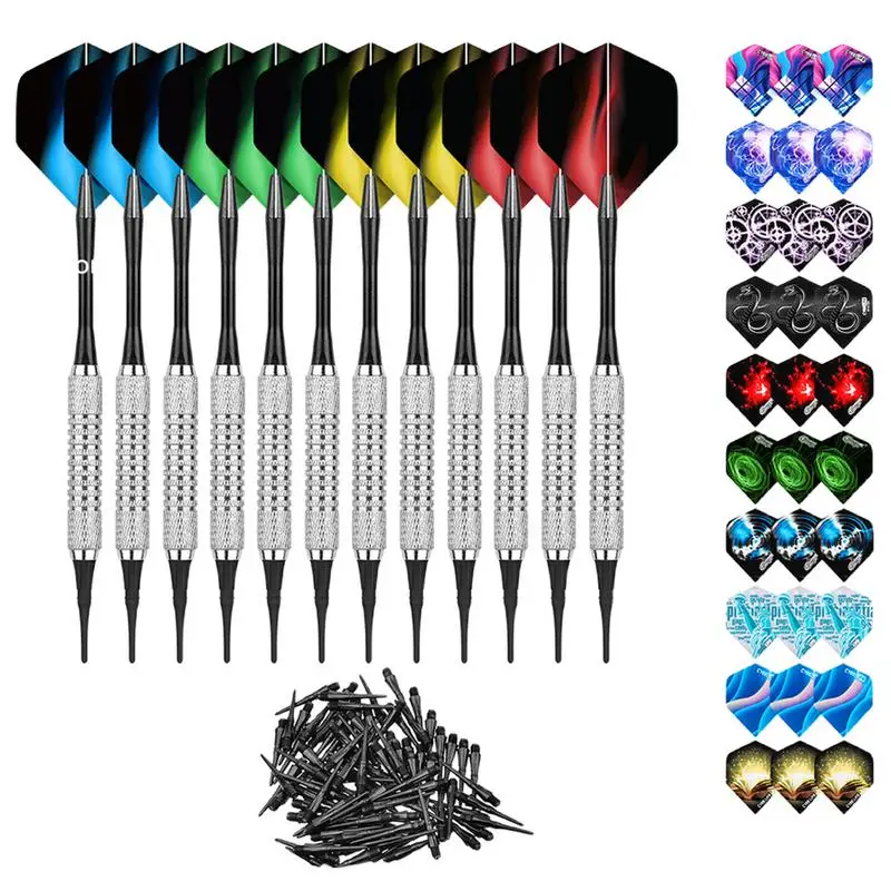 

Darts Set Professional 12PCS Professional Safe Darts Colorful Dart Soft Tip Darts Soft-Tipped Darts Multiple Styles Darts