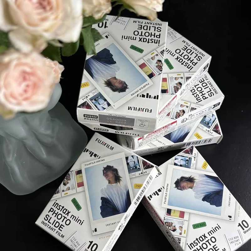 10-50 Sheets Fujifilm Instax Photo Slide Color Film For Fuji Instax Mini 12 Film For Mini 11 8 7+ 40 70 90 Fuji Instax Mini Film