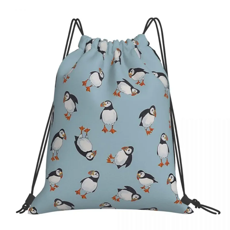 

Perfectly Perfect Puffins Backpacks Fashion Drawstring Bags Drawstring Bundle Pocket Storage Bag Book Bag For Man Woman Students