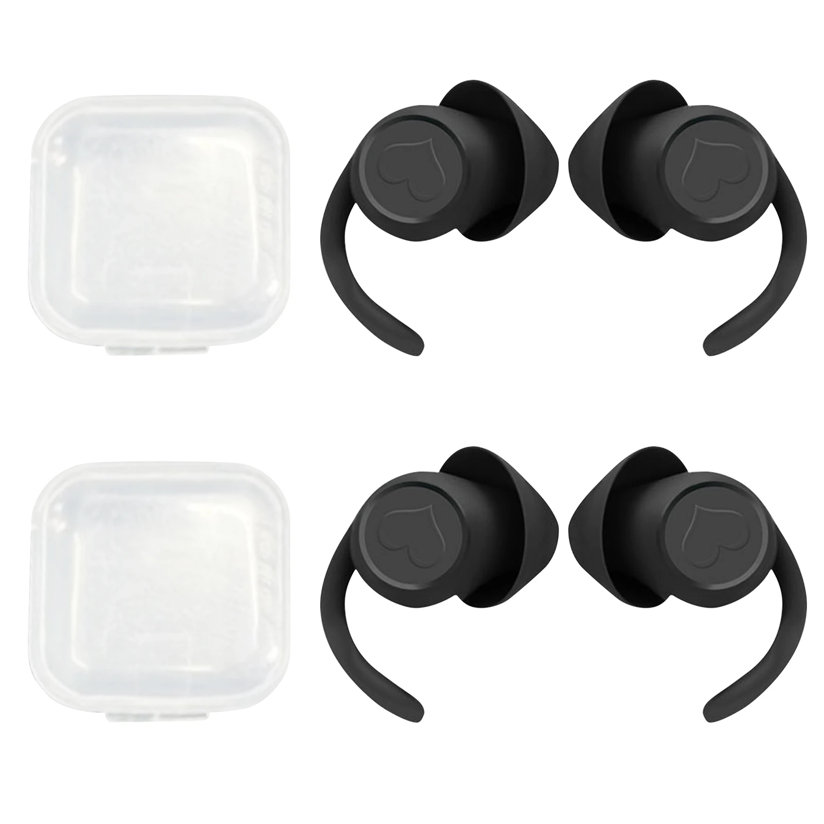 

2pairs Soft Silicone Noise Cancelling Swimming Snoring Reusable Washable For Sleeping Ear Plugs Studying Hearing Protection