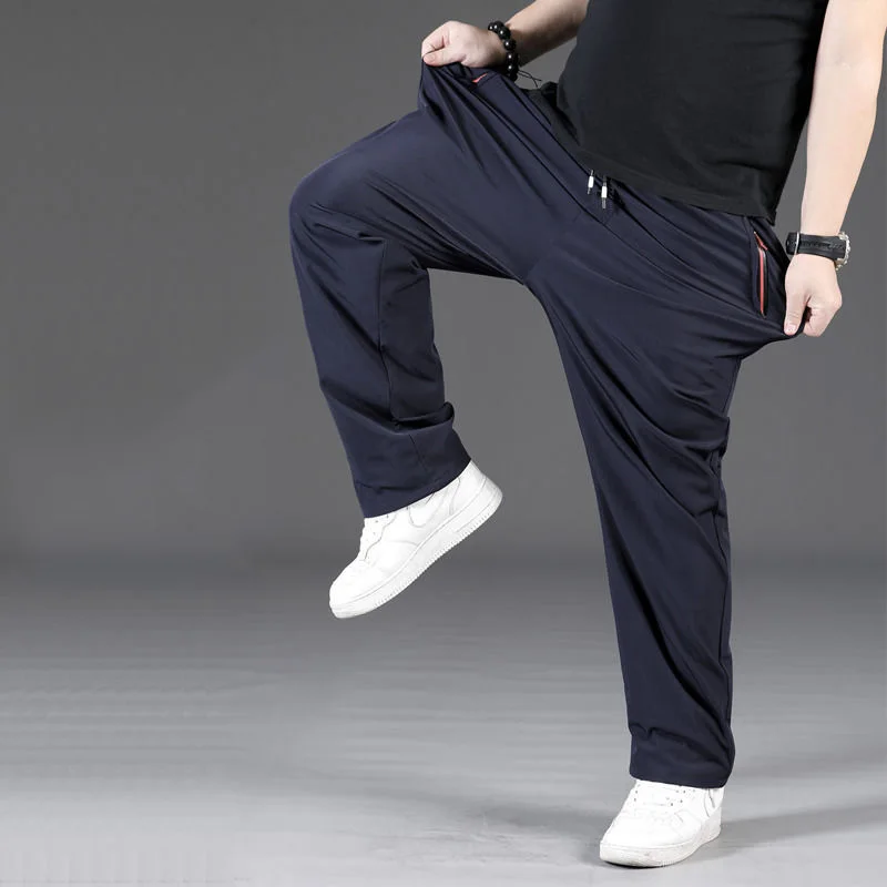 Sport Jogging Trousers Fashionable Wide Leg Pants Wide Leg Pants Fashion Pants 8XL Casual Pants Mens Straight Loose Trousers Men Clothing Elastic Waist Quick Dry Pants Summer Fashion Oversized Joggers