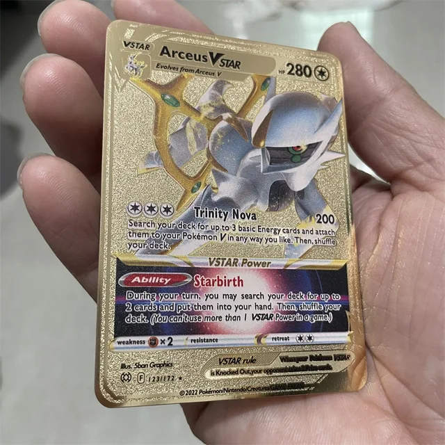 10000hp Arceus Necrozma Pokemon Cartões De Metal Em Inglês Ferro Ouro Cartas  Pokemo Crianças Presente Jogo Coleção Cartões Vmax Vstar - Cards De Jogos  Para Colecionadores - AliExpress