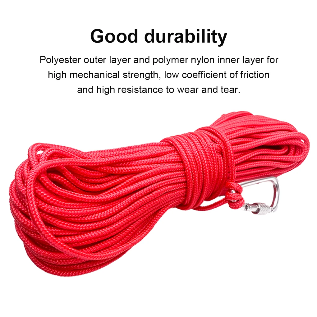 4mm Diameter Fishing Braided Line Rope Portable Multi-functional Outdoor Waterproof Safety Lock Ropes Cord 4mmx20m 6