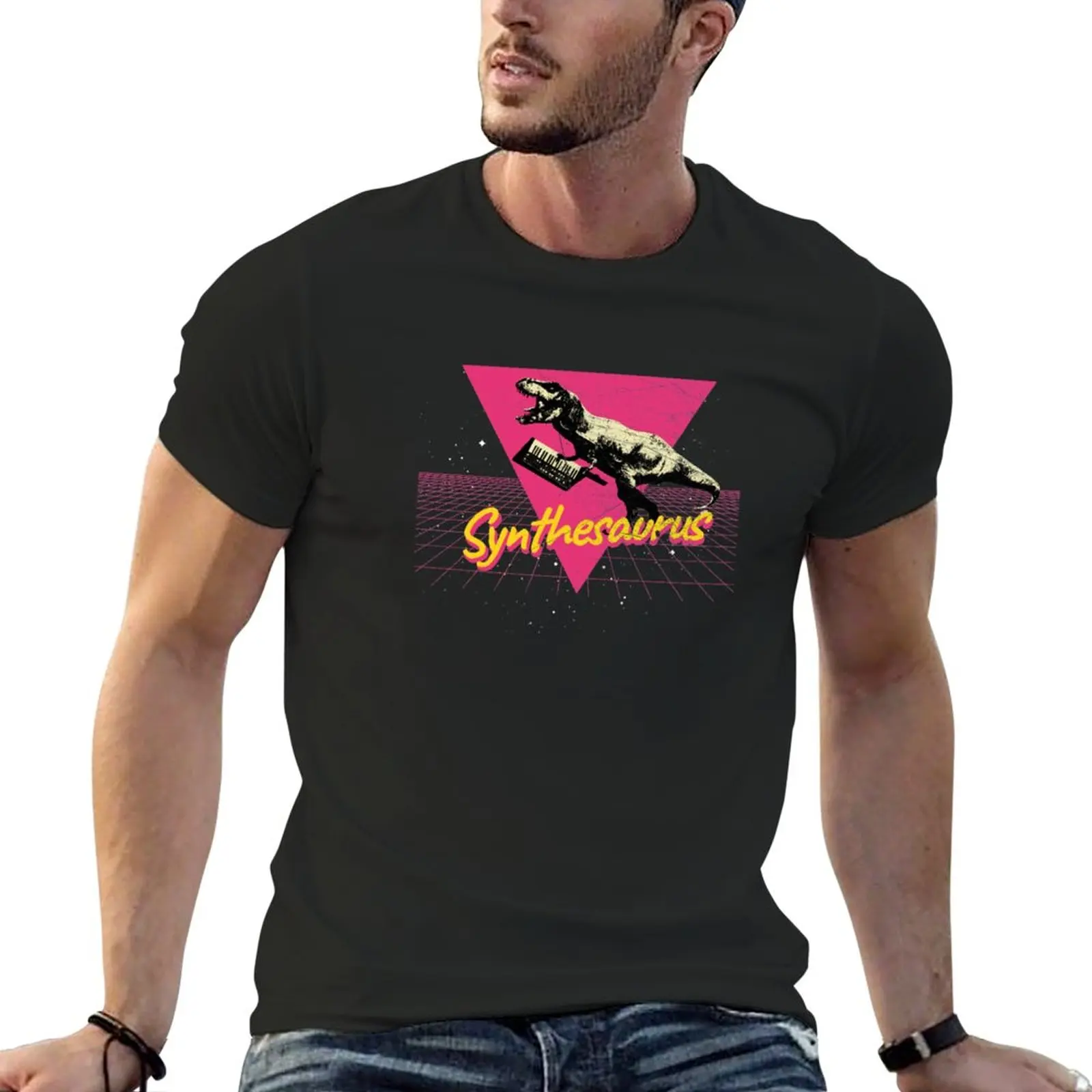 Keytar Sintetaurus-Funny Sintetizer Nerd Design T-Shirt Cute Tops Kawaii Clothes Mens Clothes