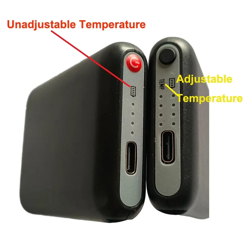 Batteria 10000 MAh 5V 2A Per Indumenti Riscaldati, Power Bank Per Gilet E Giacche, Con Cavo USB-C, Leggera 181g, Dimensioni 8,9x6,3 Cm