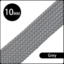High Density Insulated PET Braid Sleeve - Custom Lengths - Premium Cable Protector Wrap - 3 Meters (Grey)