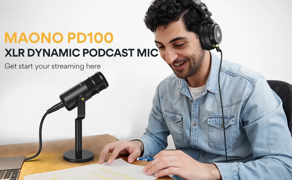 Podcast Dynamic XLR PC microfono All Metall con Software per la registrazione di trasmissioni Streaming Gaming PD100 21