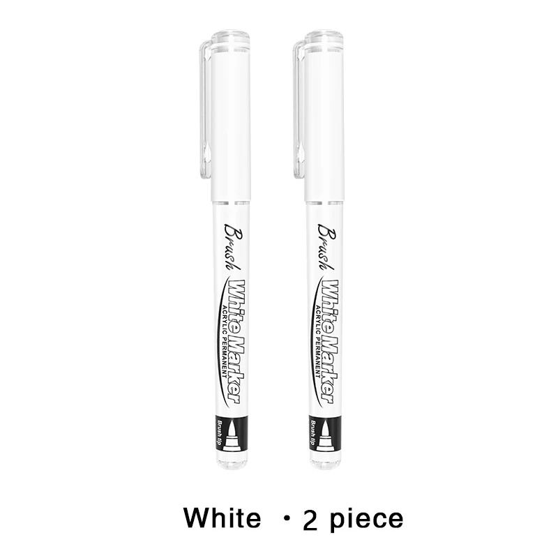 Vibrant Acrylic Paint Markers - Bold Black & White for Creative Projects on Various Surfaces