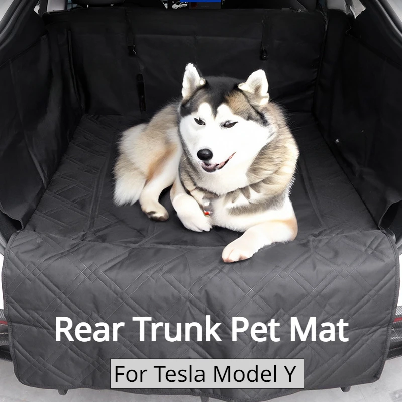 

Rear Trunk Pet Mat for Tesla Model Y 600D Car Dog Seat Cover Thickened Waterproof Oxford Cloth Dirt Proof Pad Pets Bed Protector