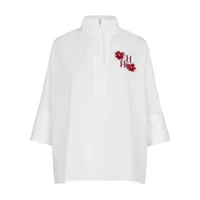Women Shirt New Summer Elegant Temperament Short Sleeved White Shirt Blouse 100% Cotton Shirts Women's Casual Solid Color Tops - Image 4