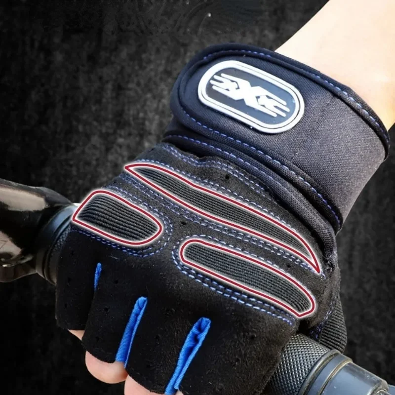 Gants de gymnastique et de Fitness pour hommes et femmes, pour l'entraînement de poids lourds, antidérapants, musculation, Support de poignet étendu, gants de cyclisme pour vélo