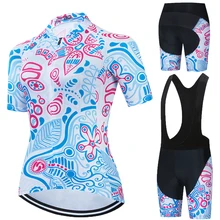 Conjunto de ropa de ciclismo para mujer, Jersey y pantalones cortos para bicicleta de montaña, equipo deportivo