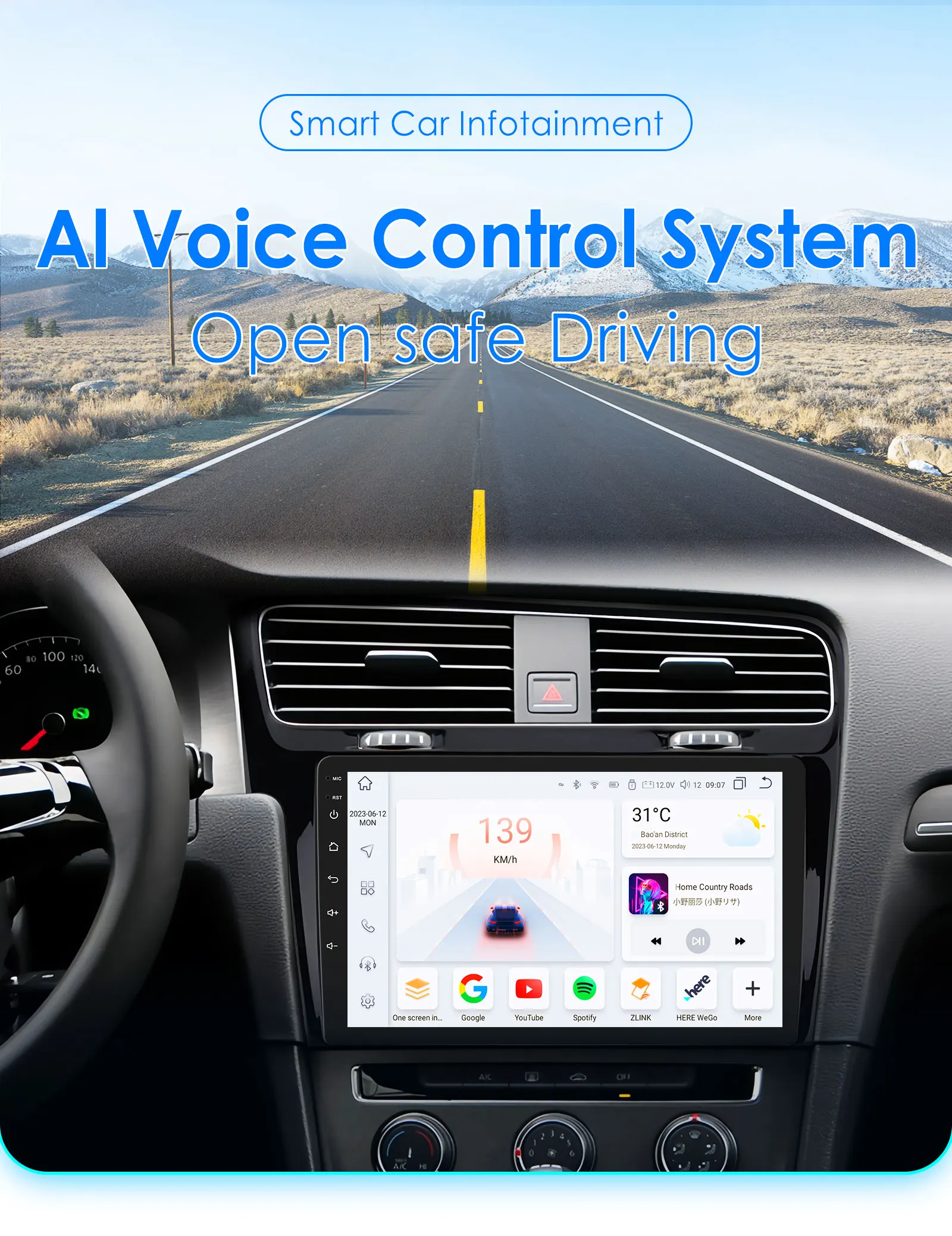 Per Volkswagen Golf 7 2013-2017 Autoradio Android 12 Lettore Video Multimediale Wireless Carplay 4G Gps Navi Schermo 2Din Unità Principale