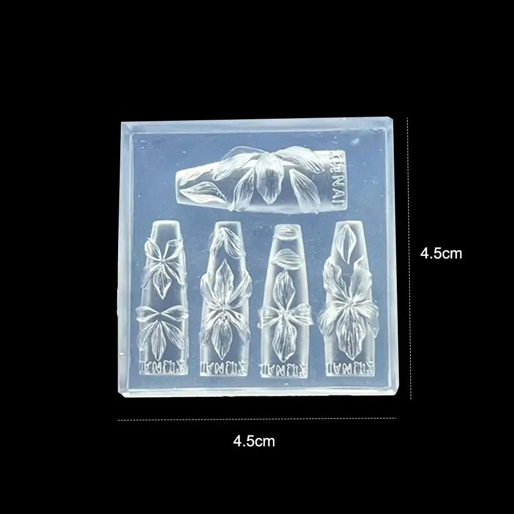 실리콘 3D 꽃 네일 몰드 DIY 하와이 히비스커스 네일 아트 조각 템플릿 투명 꽃잎 네일 디자인 레진 몰드 네일 도구
