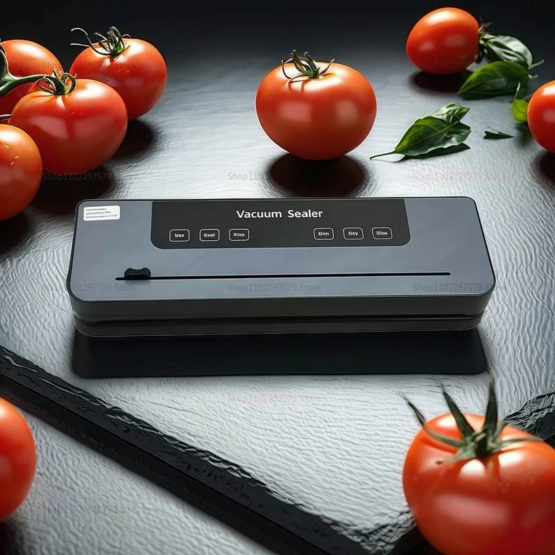 Electric Vacuum Sealer with Built-in Cutter for Food Preservation Sealing Machine Kitchen Dry/Wet Food Packaging Machine