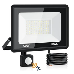 Waterproof LED Floodlight with PIR Motion Sensor - Outdoor Projector Spotlight - 200W (Cold White)