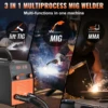 VEVOR 145Amp MIG Welder,110V Flux Core Welder MIG/Lift TIG/Stick 3 in 1 Welding Machine with IGBT Inverter & MIG Torch 2