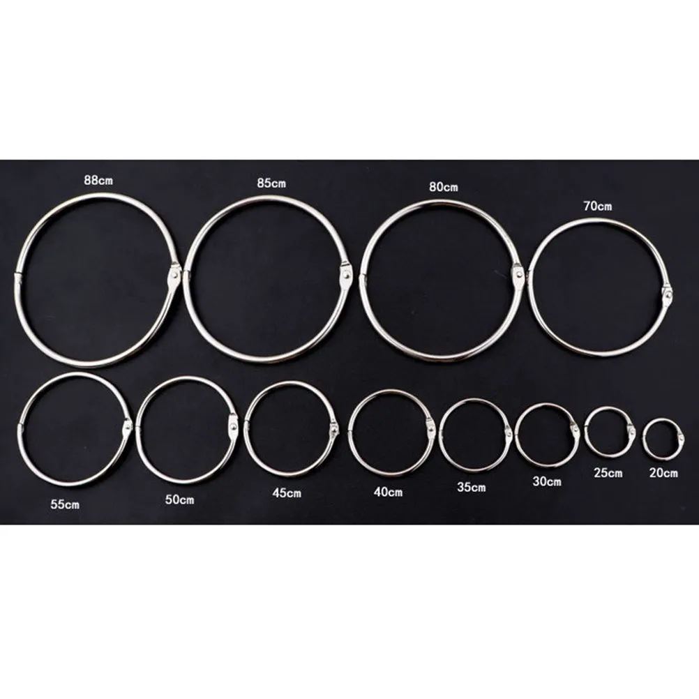 50Pcs 20Mm 프리미엄 금속 바인딩 링 스냅 스타일 북 서클 노트 카드 바인더 키 링 사진 앨범 스크랩북 메모