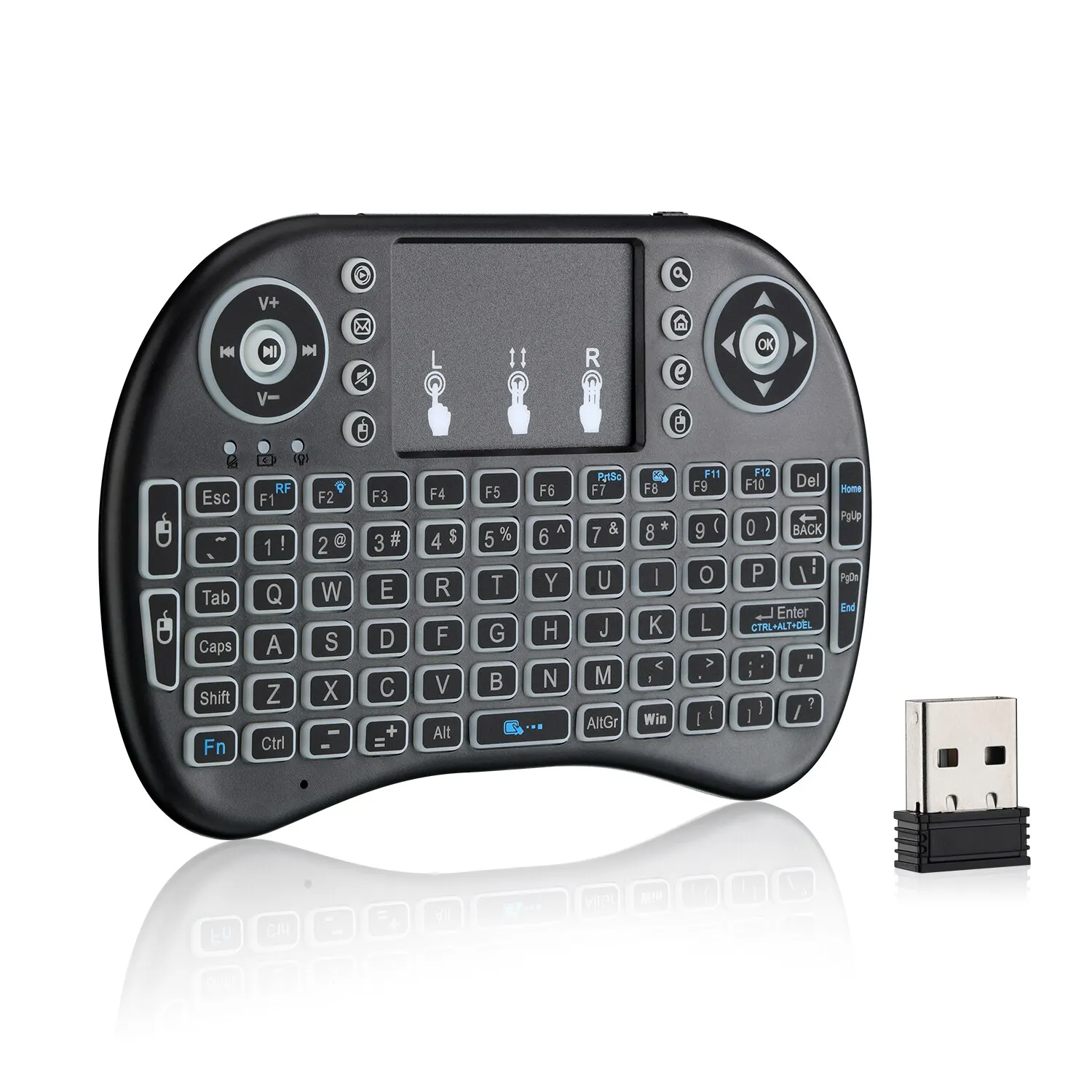 wireless keyboard Backlit I8 Mini 2.4GHz Air Mouse Touchpad Handheld for Android TV BOX Mini PC