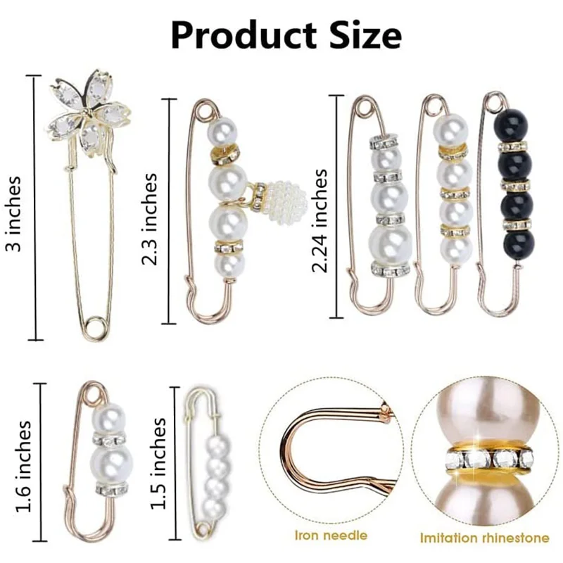 4 épingles Magnétiques Fausses Perles Dorées - Pour Selle, Chapeau, Vêtements - Clever Adornments
