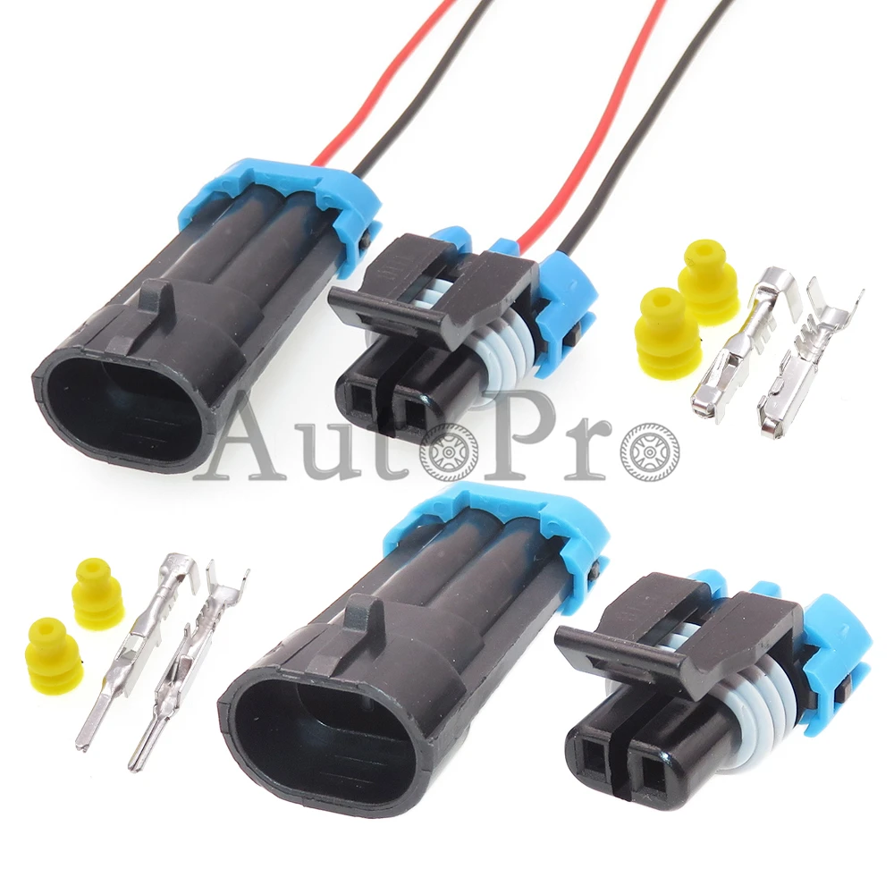 

1 Set 2 Hole 12162000 12052641 Auto Starter Water Temperature Sensor Wiring Cable Sealed Sockets For Buick Lacrosse Excelle GL8
