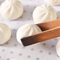 Tapis de cuisson antiadhésif en Silicone blanc et bambou, pour cuiseur à vapeur, Dim Sum, pour Restaurant, cuisine sous les cuiseurs à vapeur, outils de cuisine réutilisables 4