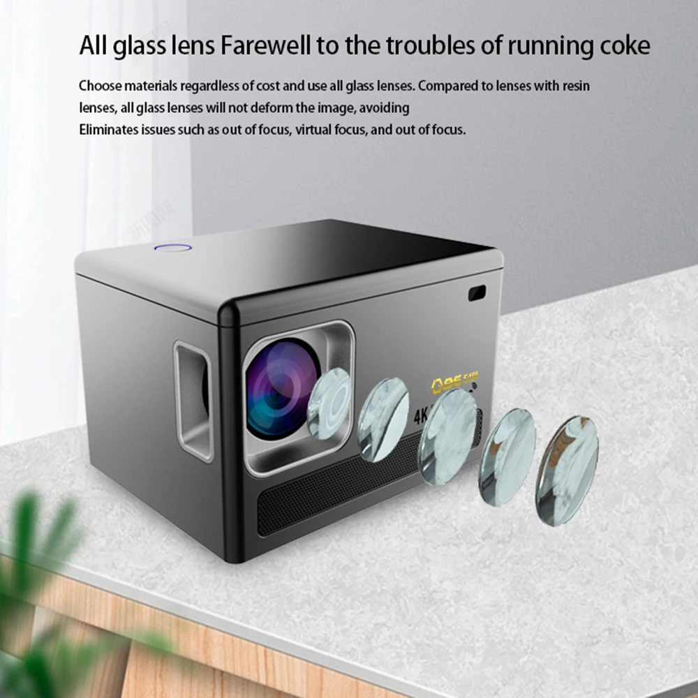 E450 Smart Projector LED HD Projetor for 4K 4000 Lumens Auto Focus WiFi Bluetooth Android Home Cinema Outdoor Portable Projetors