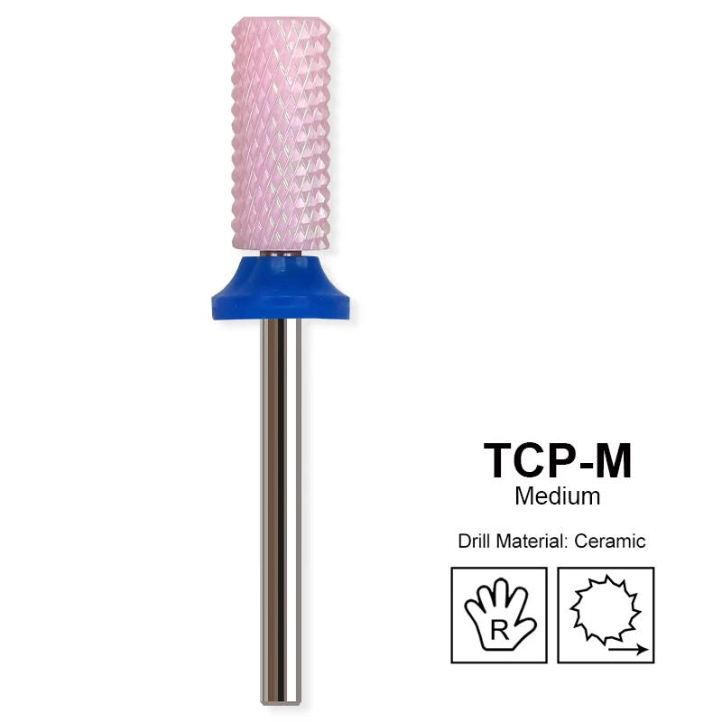 Ceramic Carbide Nail Drill Bit - Pink Manicure Polishing Tool