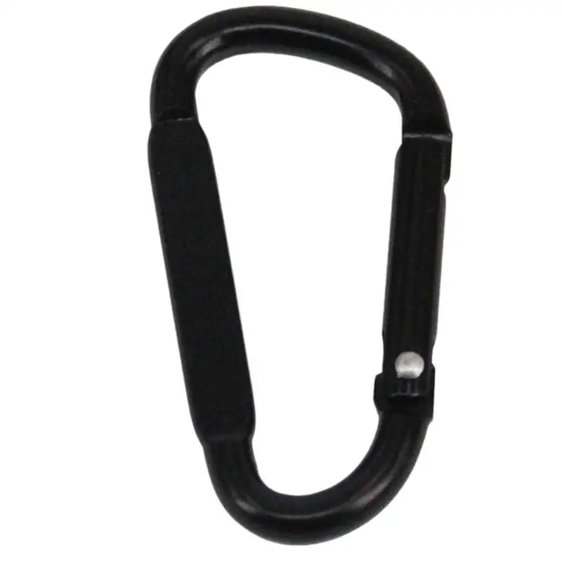 

3pcs Black Aluminum Carabiner D-Ring Key Chain Clip Camping Keyring Snap Hook Outdoor Travel Kit Camping Equipment