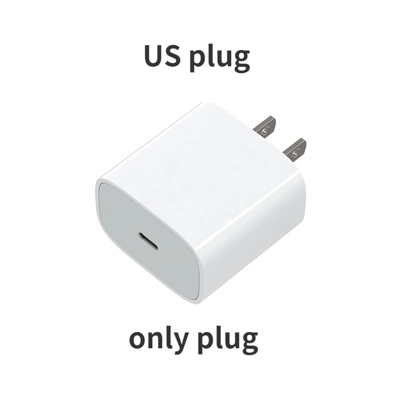 usb triple socket For iPhone Charger PD 20W Fast Charger  Wire For iPad USB-C  AU/EU/US/UK Plug and Data USB Cable For iPhone quick charge 3.0 Chargers