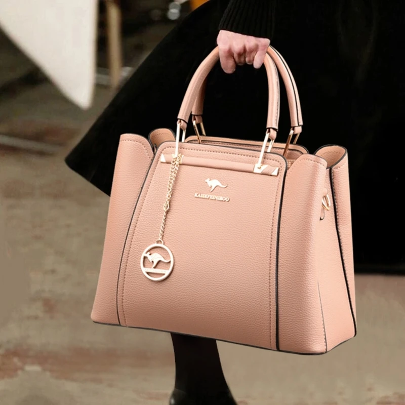 Women PU Leather-Handbag Stylish-Shoulder Bag Large Capacity Tote Bag for Winter