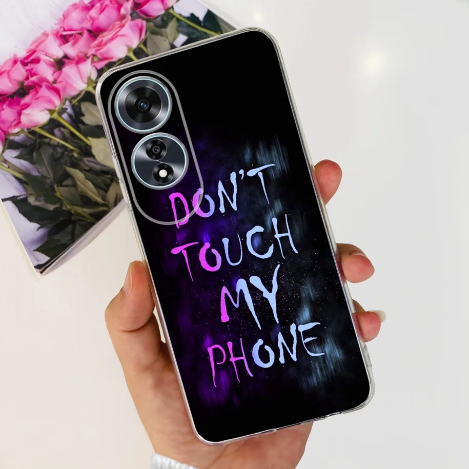 2024 New Stylish Flower Transparent Soft Silicone Slim Back Cover