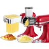 Slicer/Shredder Pasta Maker Set for Kitchenaid Stand Mixer,Fresh Prep Cheese Grater Food Slicers Attachment for Mixer 5 Blades 1