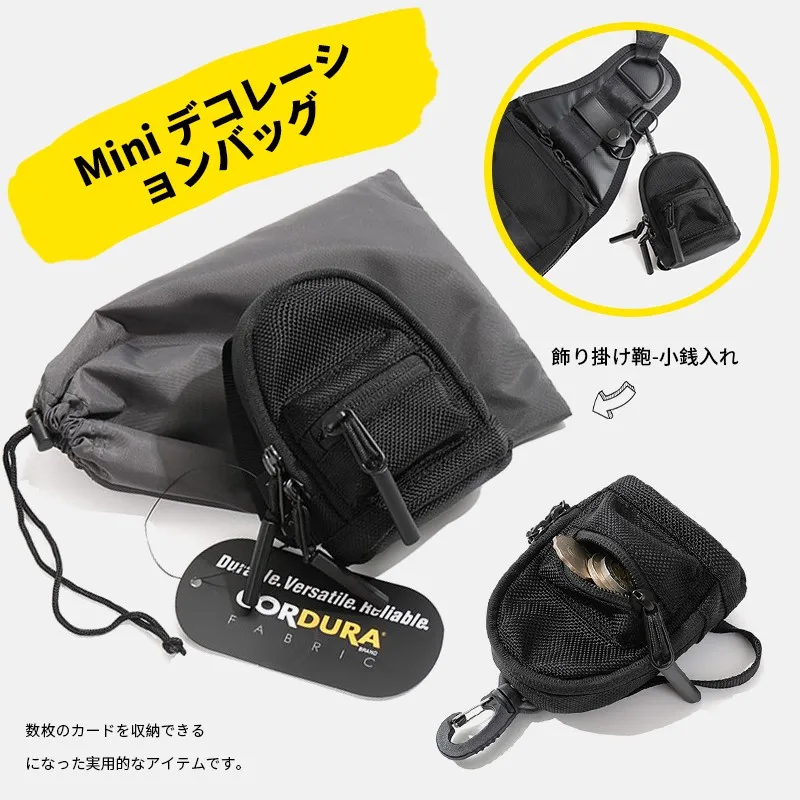 Japanese Style Casual Mini Shoulder Bag Nylon Cloth Men Wallet Purse Waterproof Coin Pouch Cute Wallet Small Bag Wallet Bag