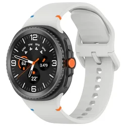 Enhanced Silicone Sport Strap for Galaxy Watch 8 - Durable Wristband Bracelet (7 Light gray)