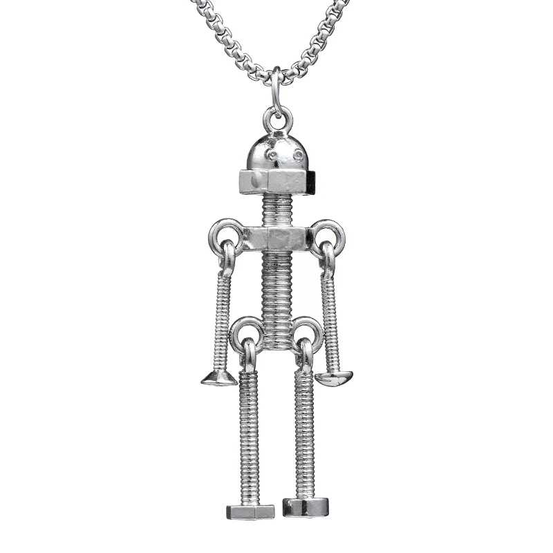 Jesus Kreuz Halskette Roboter Dinosaurier Anhänger Mode Charme Wal Schraube mann Motorrad Bär Pullover Kette Schmuck Für Männer Geschenke – Detail 12