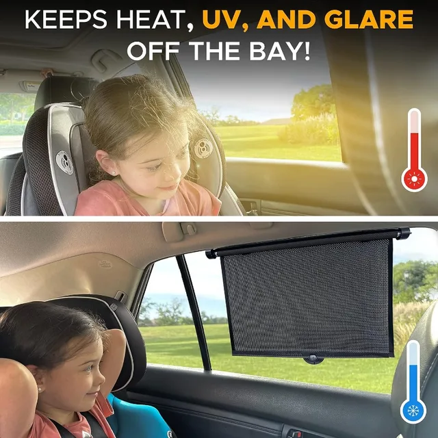 Suction Cup Telescopic Side Block Sunshade Type Perforated Block Sunshade Car Block Shutter Glass Sunshade60%Shading 6