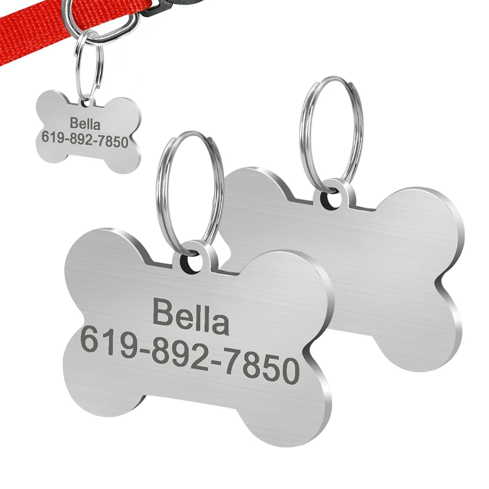 

Personalized Dog Cat ID Tag Customized Puppy Kitten Collar Accessories Anti-lost Pet Name Tags for Small Dogs Cats Free Engrave