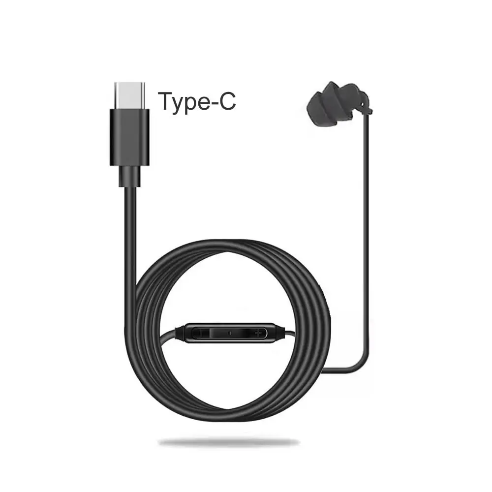 3.5mm/Type-c Wired Earbuds In Ear Headphone One Side Earplugs with Mic Single Side Earphone Single Earphone for Smart Phones MP3