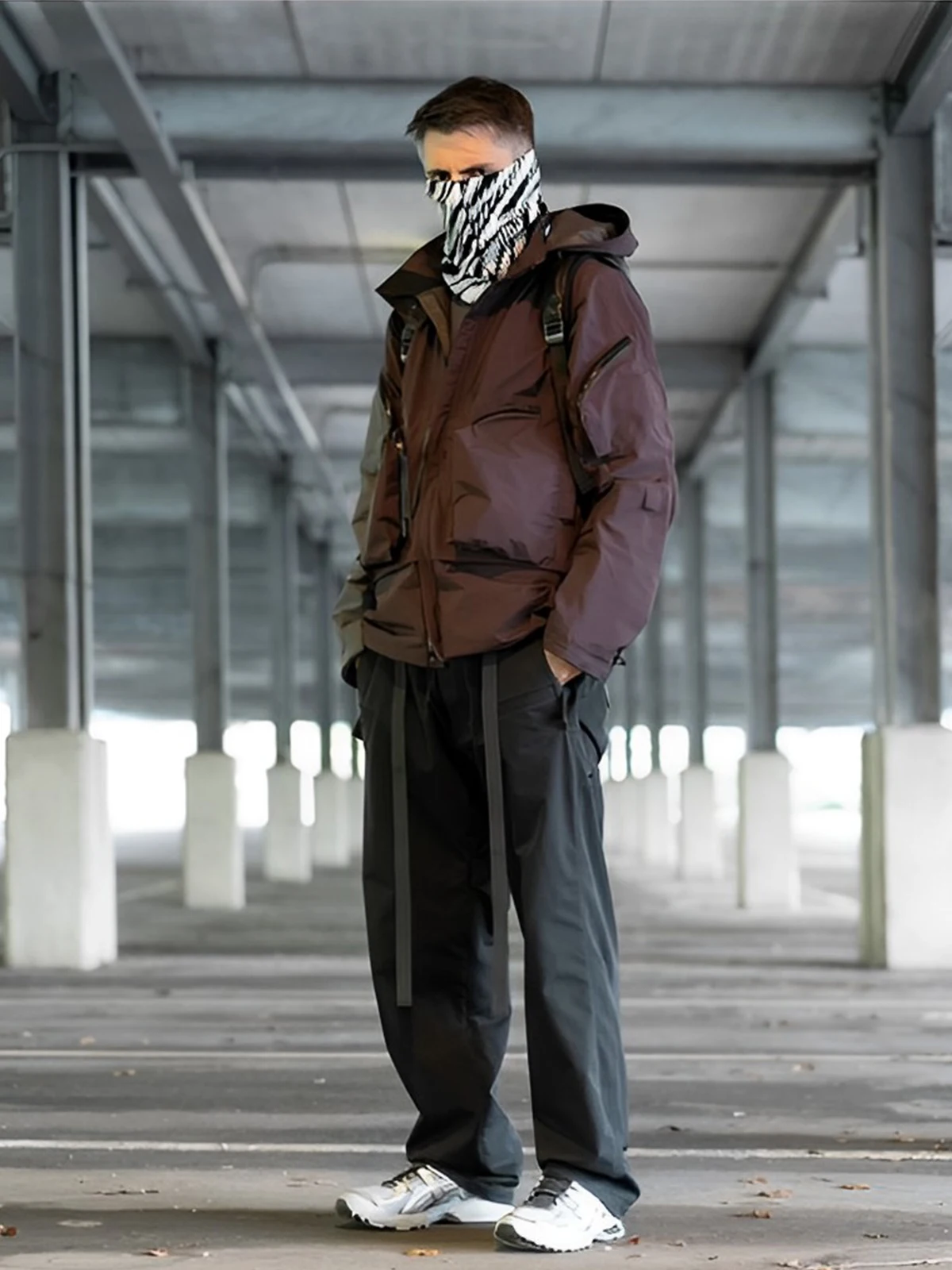 NJWN PDS Loose Straight Leg Outdoor Men's Long Pants Side Zipper Functional Casual Trousers for Youth Active Sle