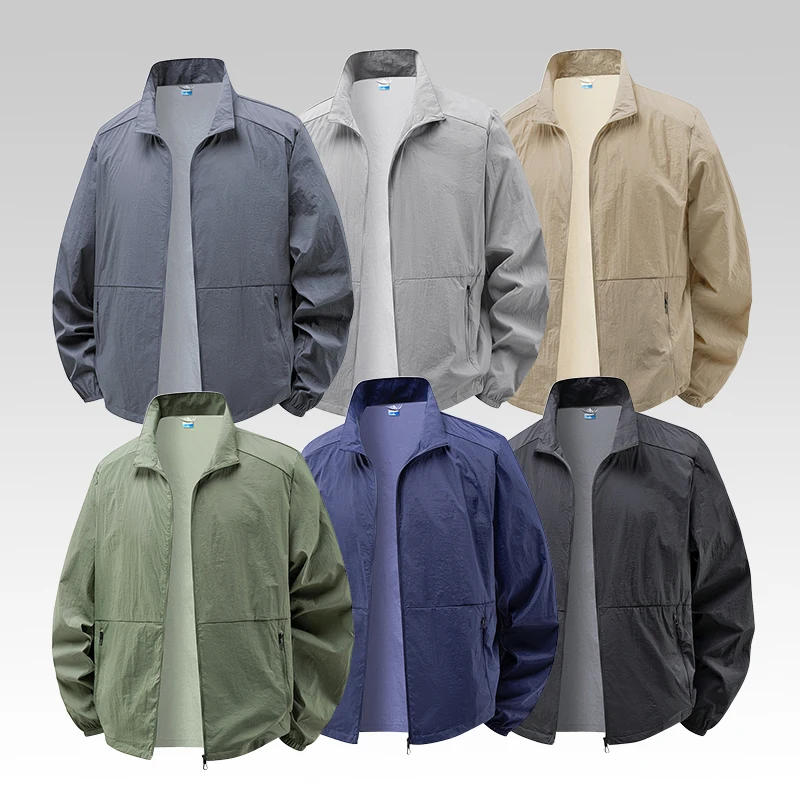 Men Summer Lightweight Waterproof Hiking Jacket