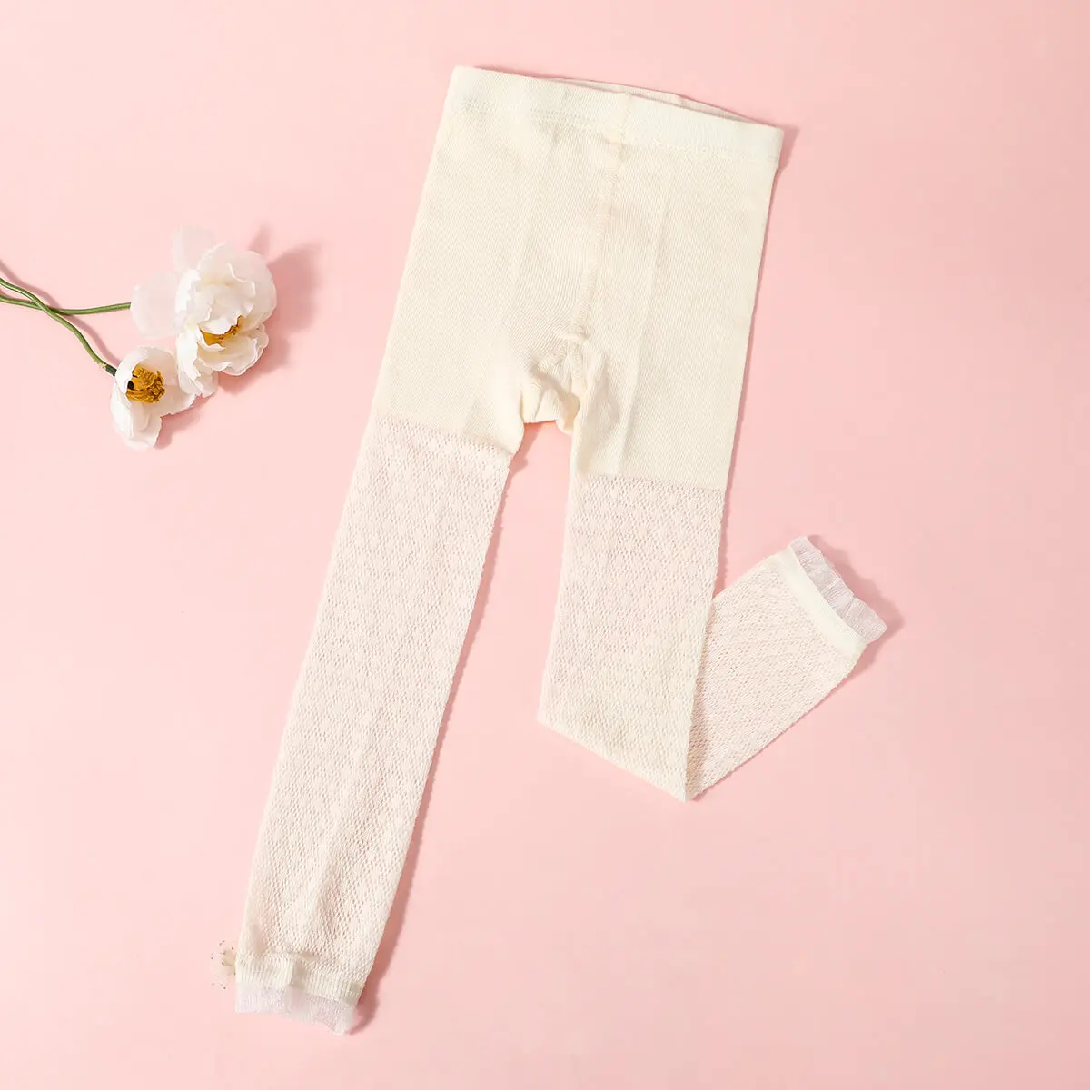 Baby Leggings Baby Trousers hibobi Summer Baby Girl Nine-Point Pants Leggings Anti-Mosquito Mesh Fashionable Outer Wear