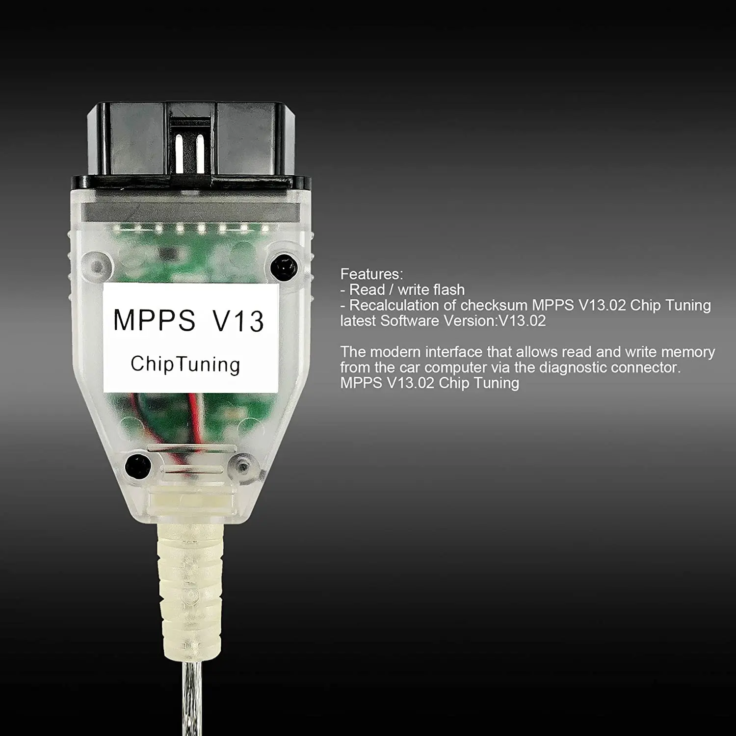 

V13.02 MPPS V13 K CAN Flasher Chip Tuning ECU Programmer MPPS V13 Professional Diagnostic Cable ForAudi ForFord