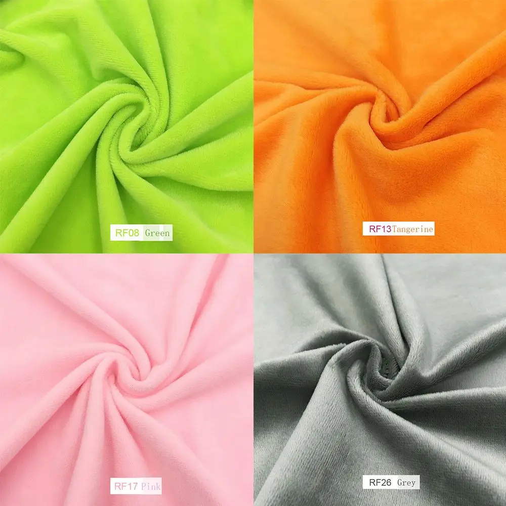 Plush Fabric Patchwork-Solid Color Minky Fabrics 4
