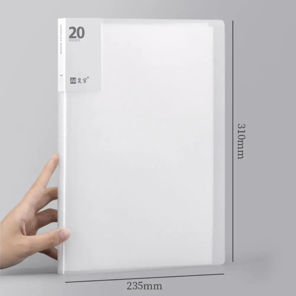 A4 File Folder Large Capacity Document Container Multifunctional Transparent Paper Organizer 20/30/40/60/80/100 Sheets