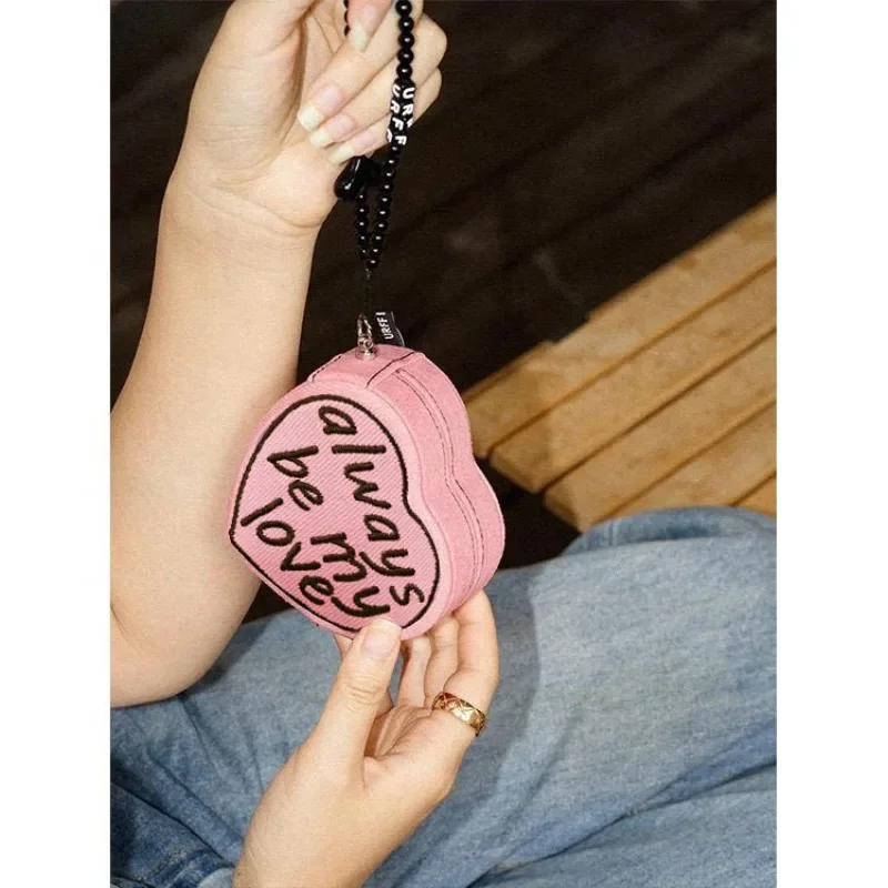 Heart-shaped Cake Mini Jewelry Box Vintage Denim Portable Collection for Travel Gifts New Fashionable High-grade Sense Women Bag