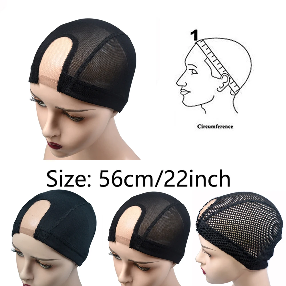 U Part Lace Wig Cap For Making Wigs Mesh Dome Cap Swiss Lace Weave Cap Ventilated Wig Cap Wigs Making Material Base Hairnet