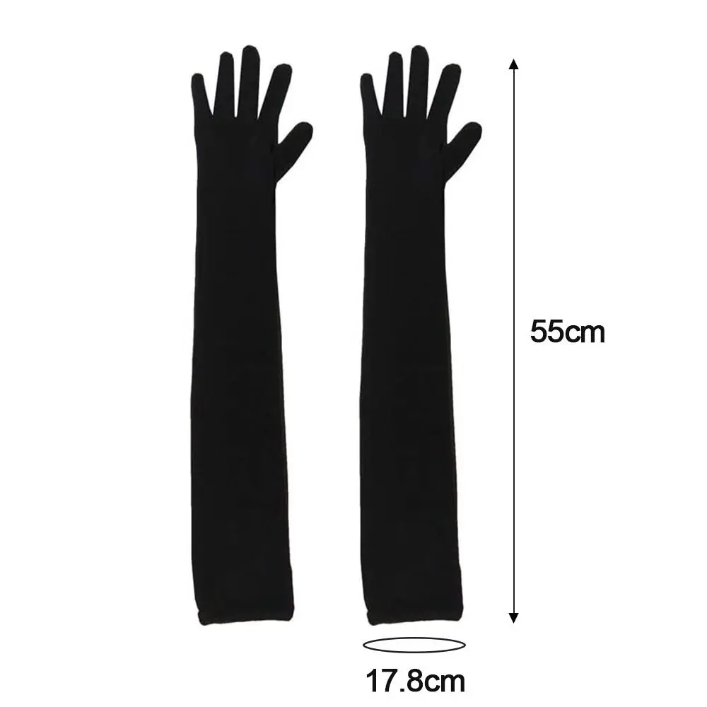 Guanti Lunghi 40 Cm Trasparenti In Nylon, Senza Cuciture, Traspiranti, Per Donna E Uomo, Colori Assortiti