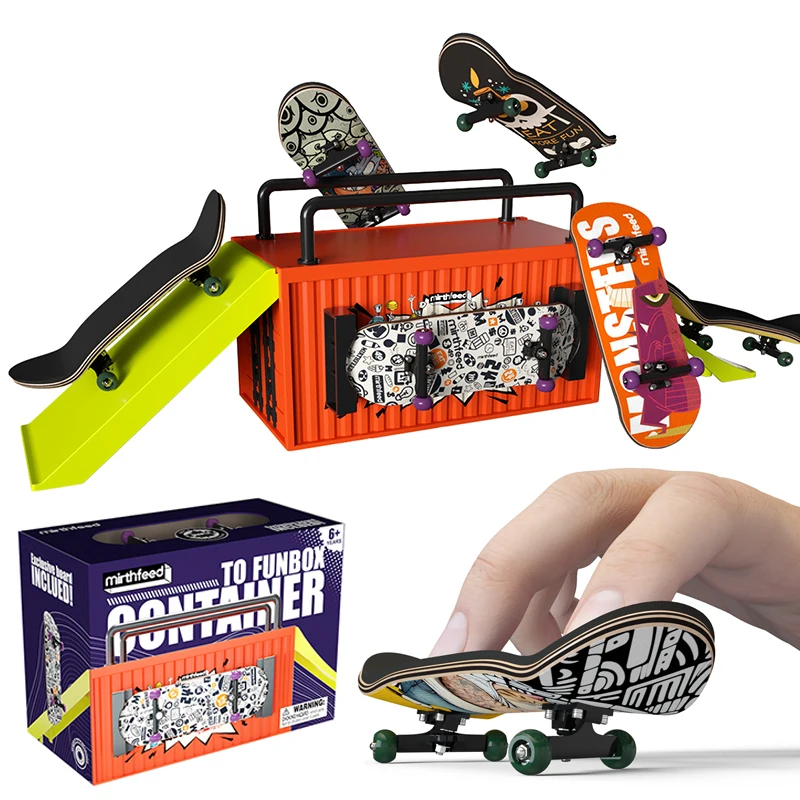 Kids Finger skateboard toys Finger Sports Toys Park Ramp Venue Prop Model With Bearings Professional Fingertip Skateboard Adult Toys