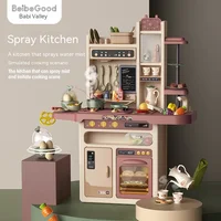 Children Go Home 63cm Simulation Acousto-optic Spray Kitchen Water Steam Tabletop Simulation Cooking Toys Birthday Present 1